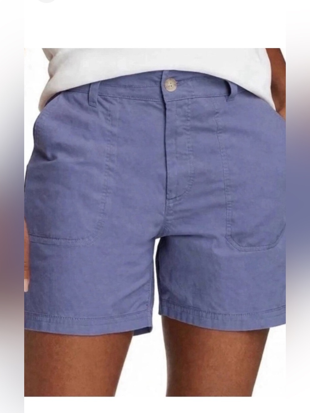 Eddie Bauer Lavender-Blue Utility Patch-Pocket Shorts